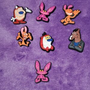 7 Nickelodeon Ren Stimpy Real Monsters Bojack Horseman Crocs Jibbitz Shoe Charms